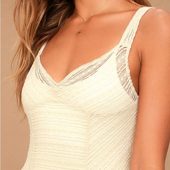 Free People Intimately Love Story Cream Lace‎ Slip Dress Sz. M NWT - Picture 4 of 14